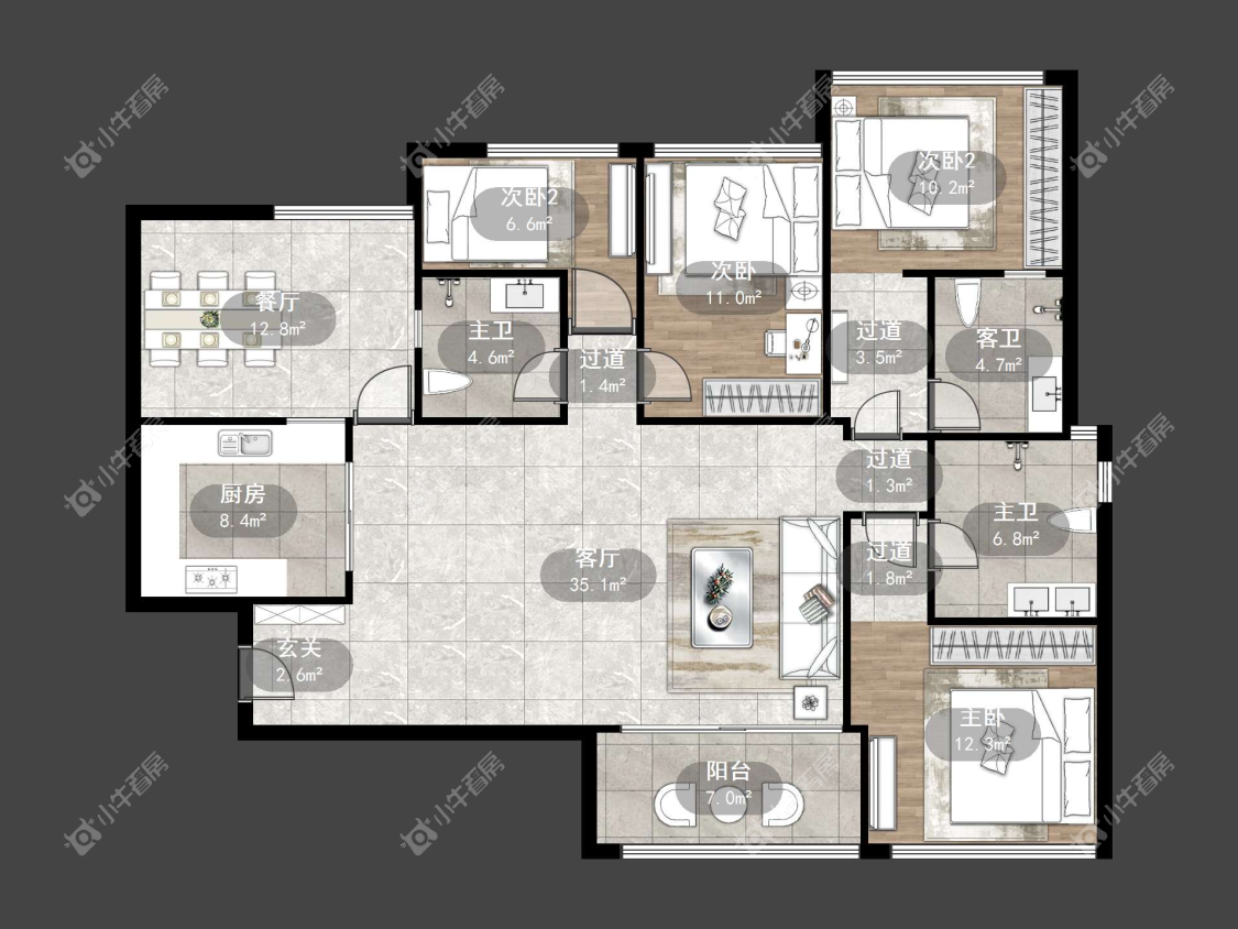 镇江恒大名都一期在售二手房源户型图_小牛看房