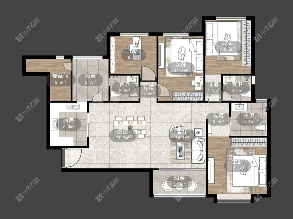 镇江恒大名都一期在售二手房源户型图_小牛看房