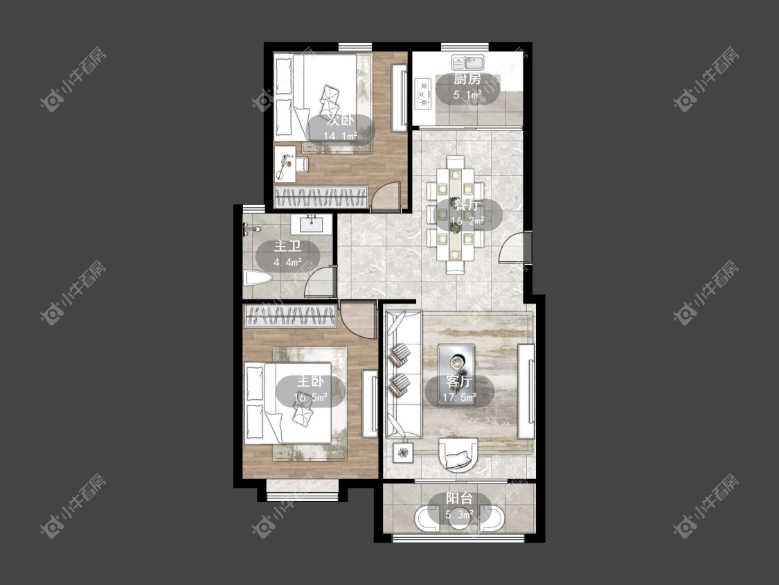 镇江锦尚名都在售二手房源户型图_小牛看房