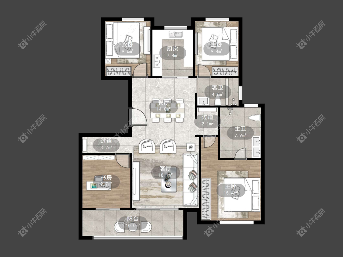 镇江中南熙悦城中南二期在售二手房源户型图_小牛看房