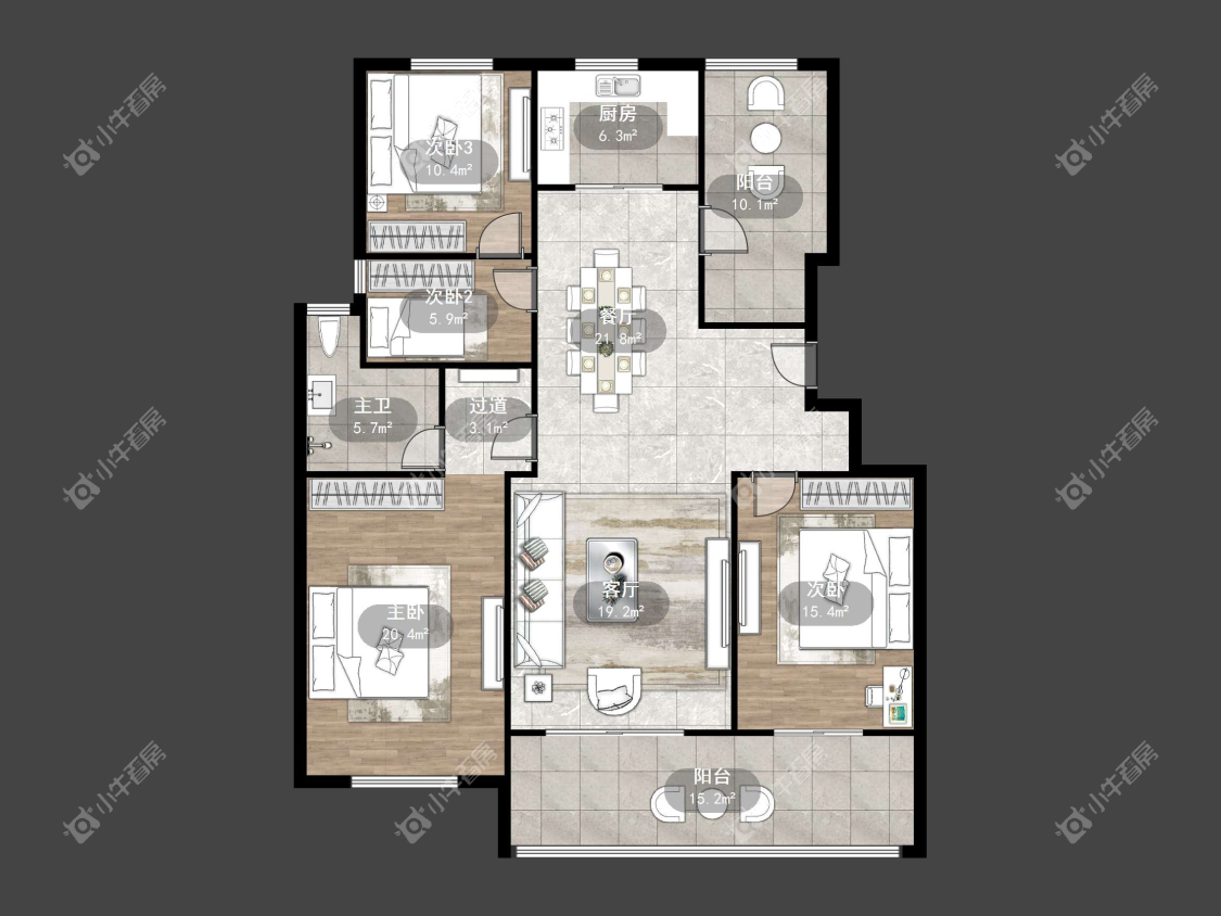镇江天怡南郡在售二手房源户型图_小牛看房