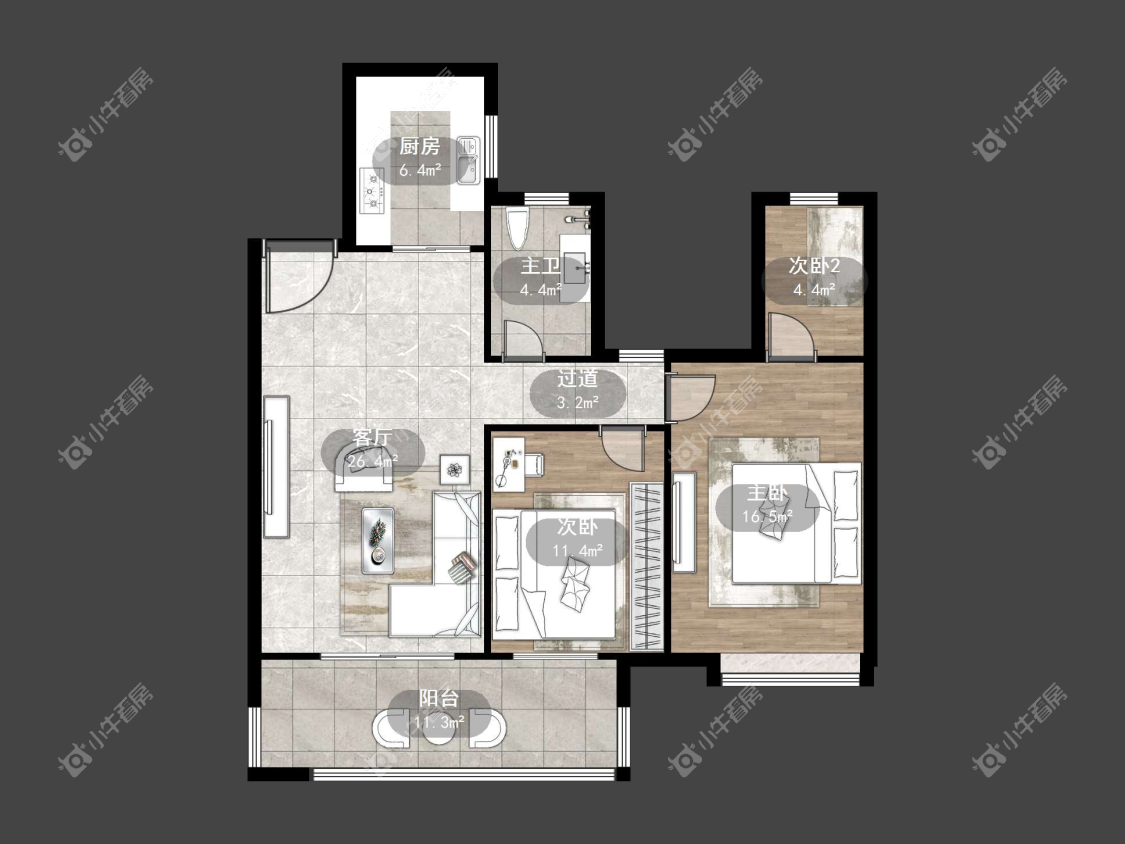 镇江天一人家在售二手房源户型图_小牛看房
