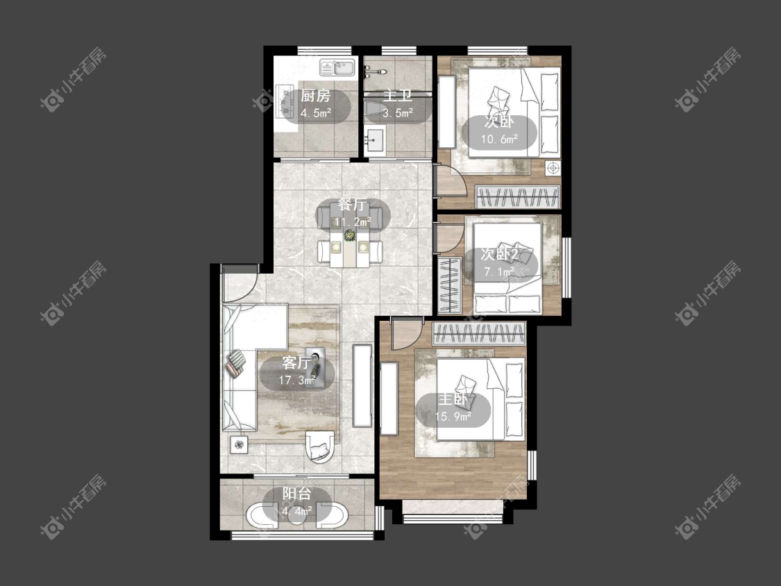 镇江锦绣江南在售二手房源户型图_小牛看房