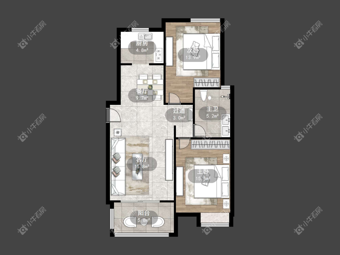 镇江领秀花都在售二手房源户型图_小牛看房