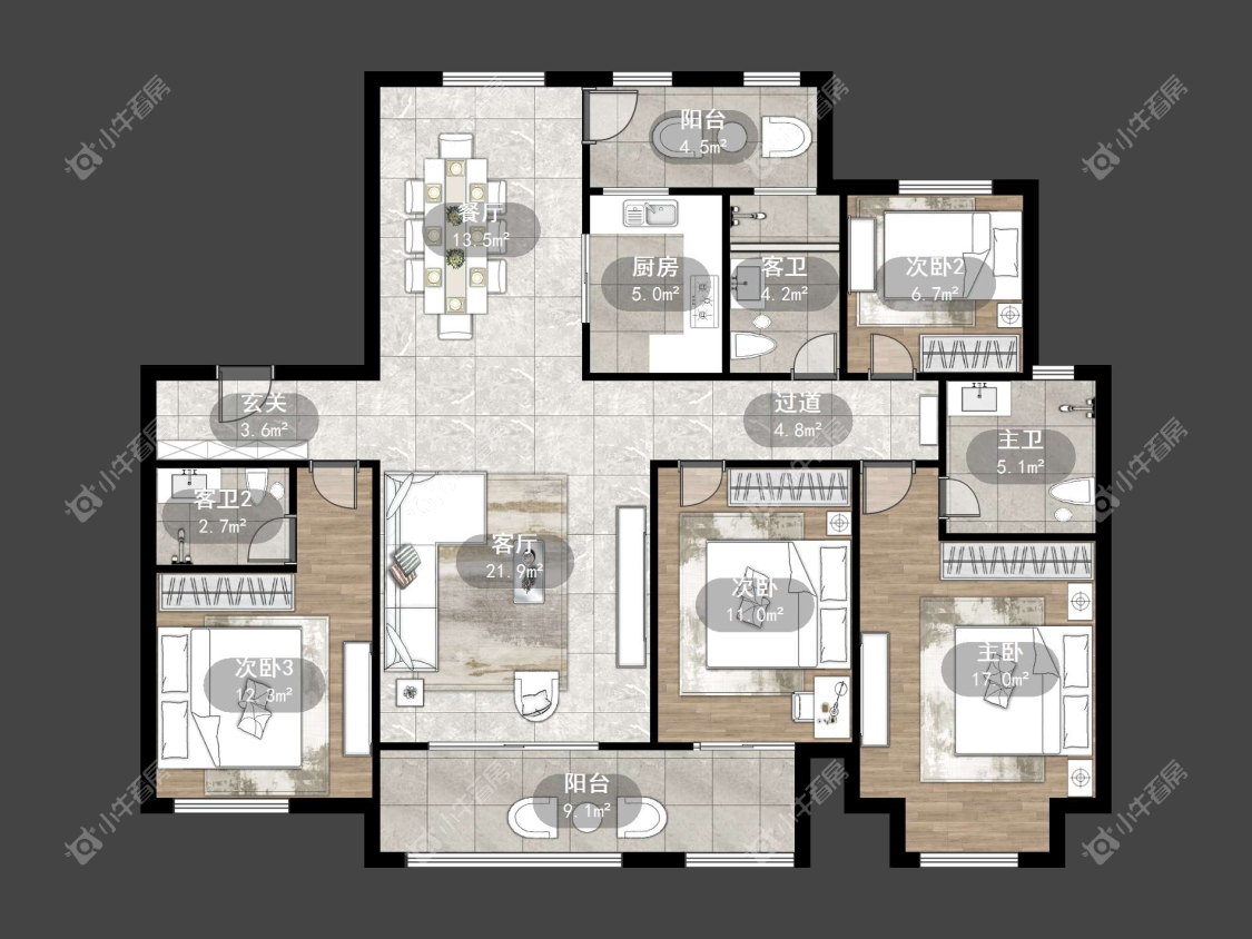 镇江吾悦华府（丹阳）在售二手房源户型图_小牛看房