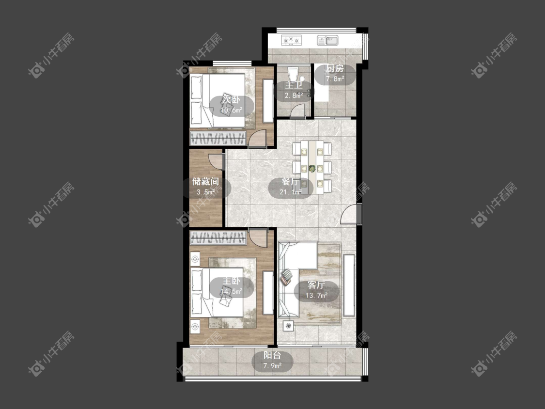 镇江华阳商城在售二手房源户型图_小牛看房
