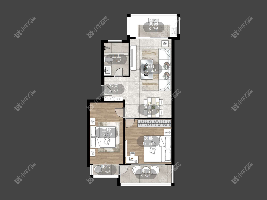 镇江紫薇花园(丹阳)在售二手房源户型图_小牛看房