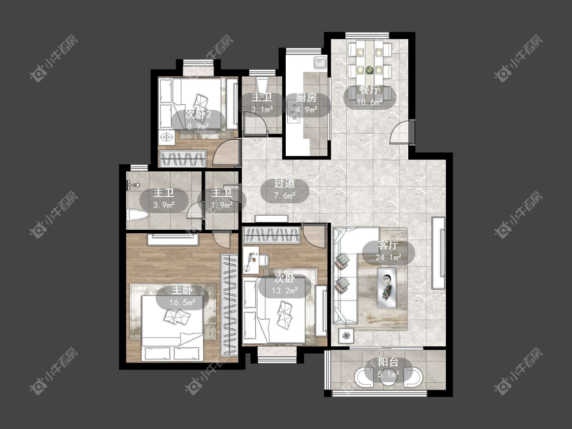 镇江凰嘉花苑在售二手房源户型图_小牛看房