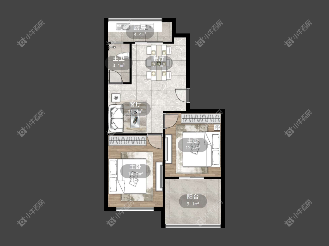 镇江凤凰新村在售二手房源户型图_小牛看房