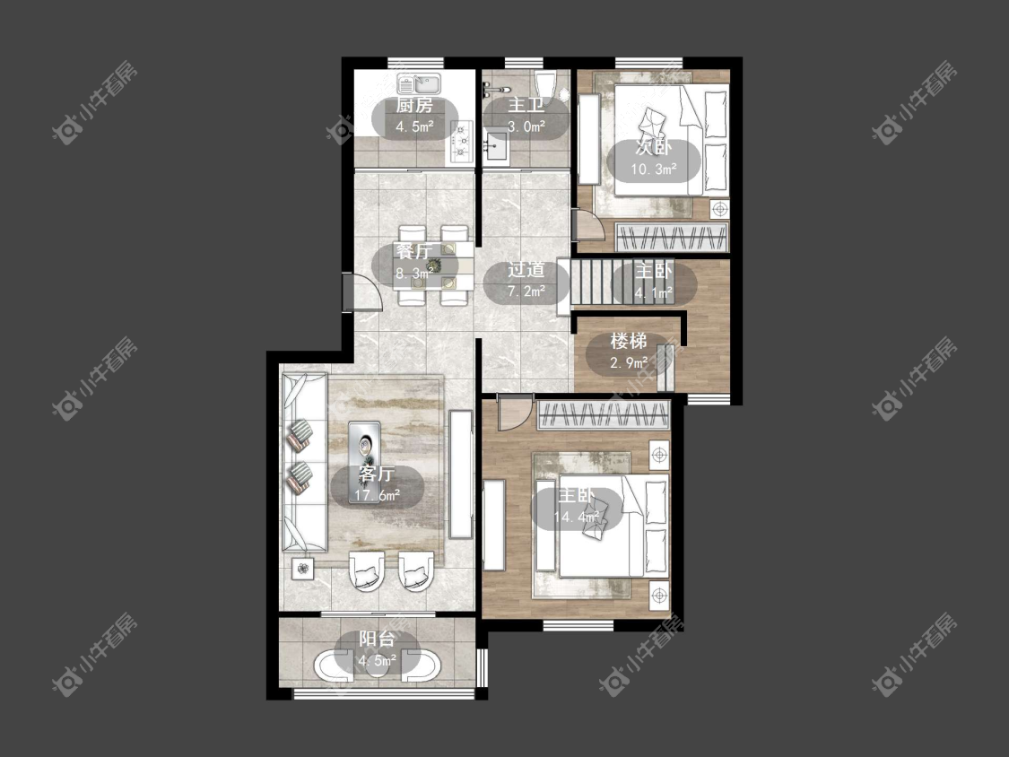 镇江佳景天城在售二手房源户型图_小牛看房