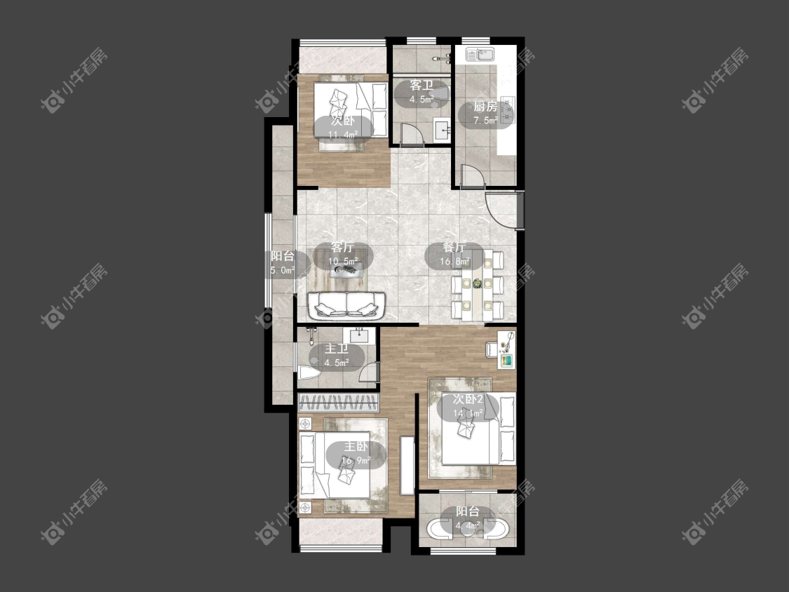 镇江翡翠林花园（天福花园）在售二手房源户型图_小牛看房
