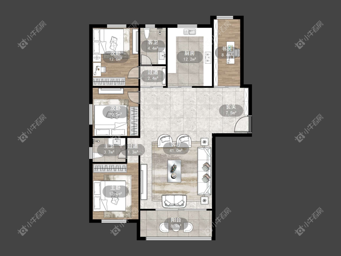 镇江华都翰林府在售二手房源户型图_小牛看房