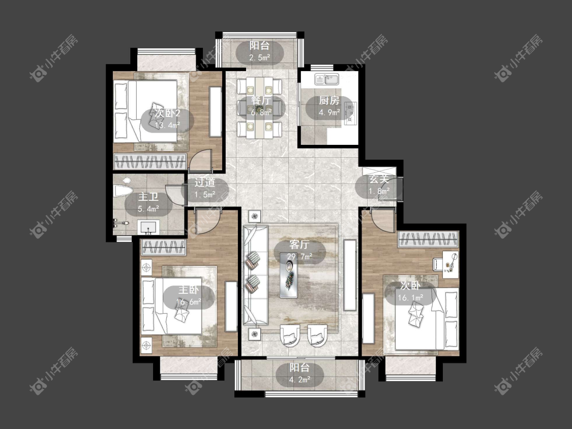 镇江澳都花城在售二手房源户型图_小牛看房