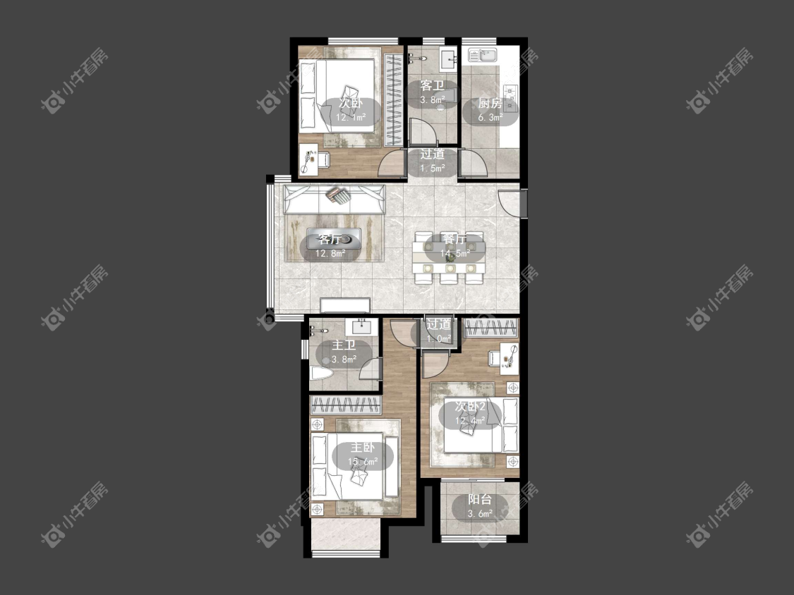 镇江翡翠林花园（天福花园）在售二手房源户型图_小牛看房
