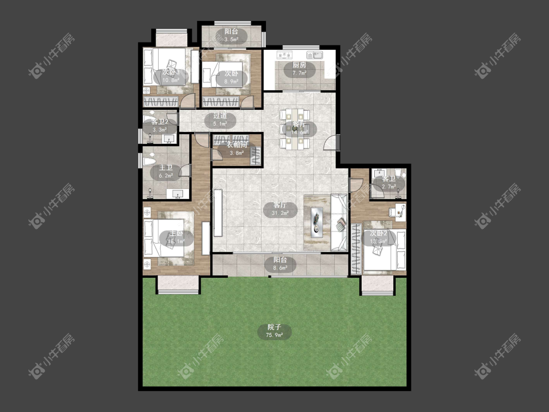 镇江红星天铂在售二手房源户型图_小牛看房