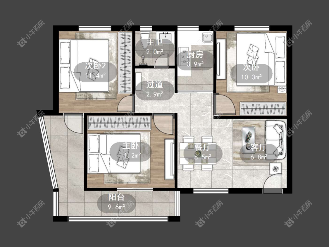 镇江华阳苑在售二手房源户型图_小牛看房