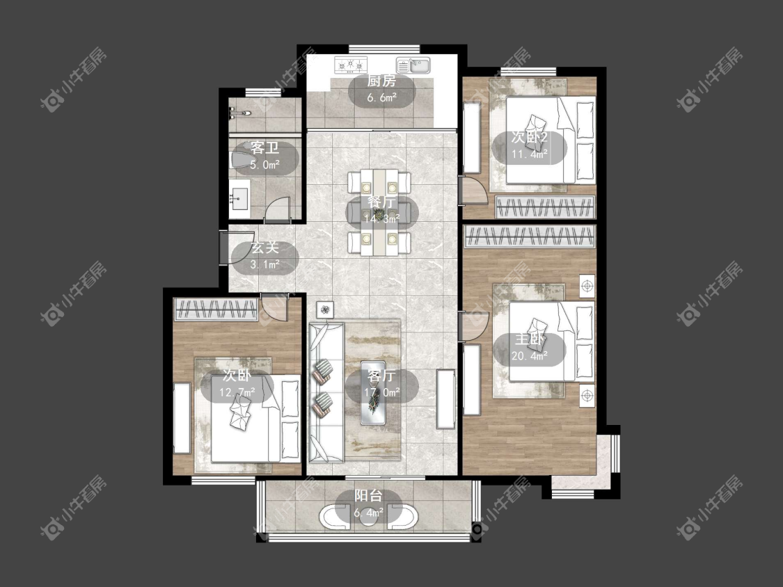 镇江新新家园在售二手房源户型图_小牛看房