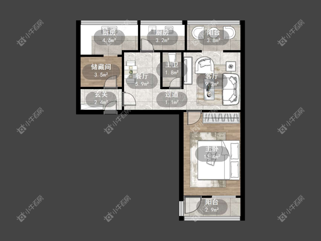 镇江河滨新村（丹阳）在售二手房源户型图_小牛看房