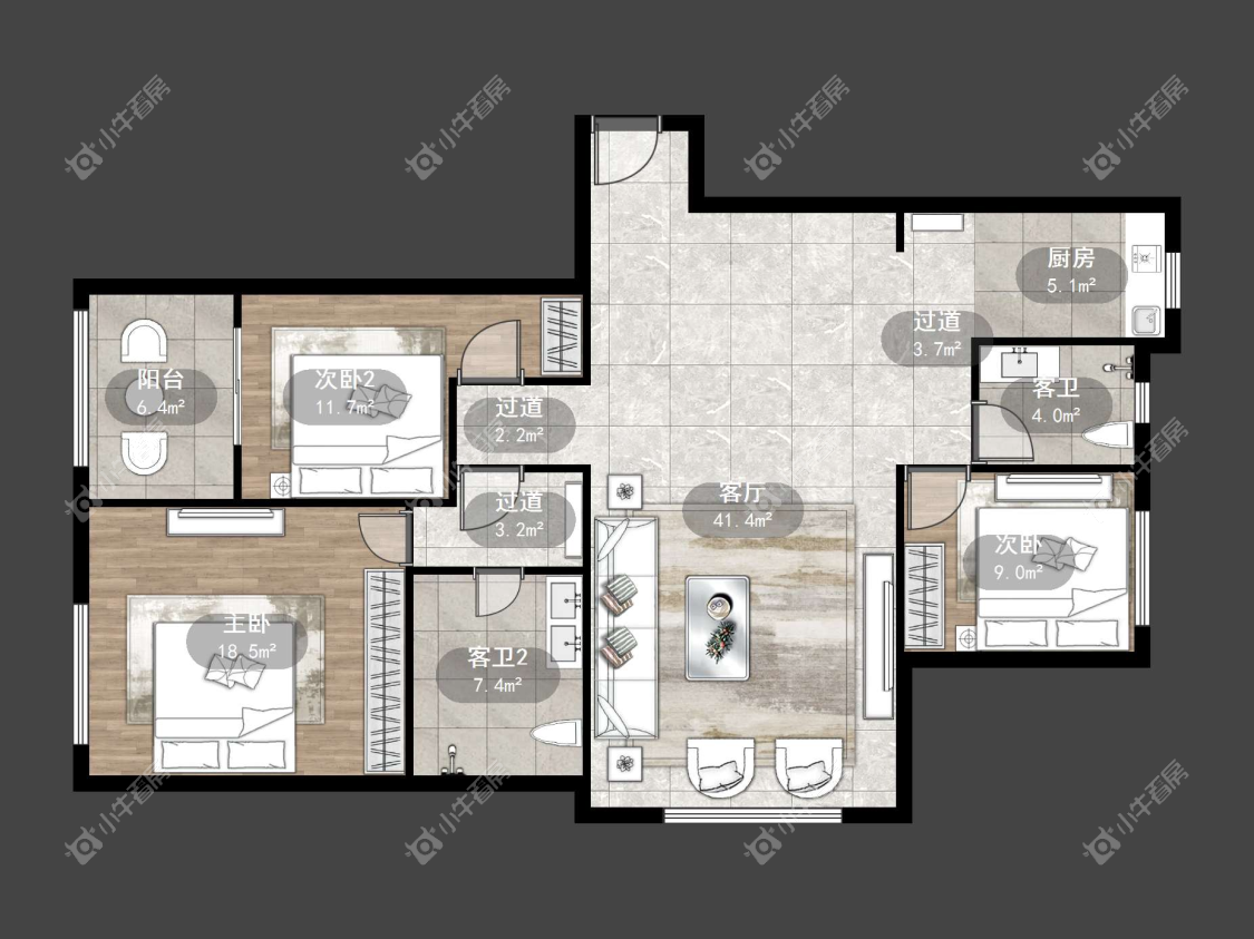 镇江吾悦华府（丹阳）在售二手房源户型图_小牛看房