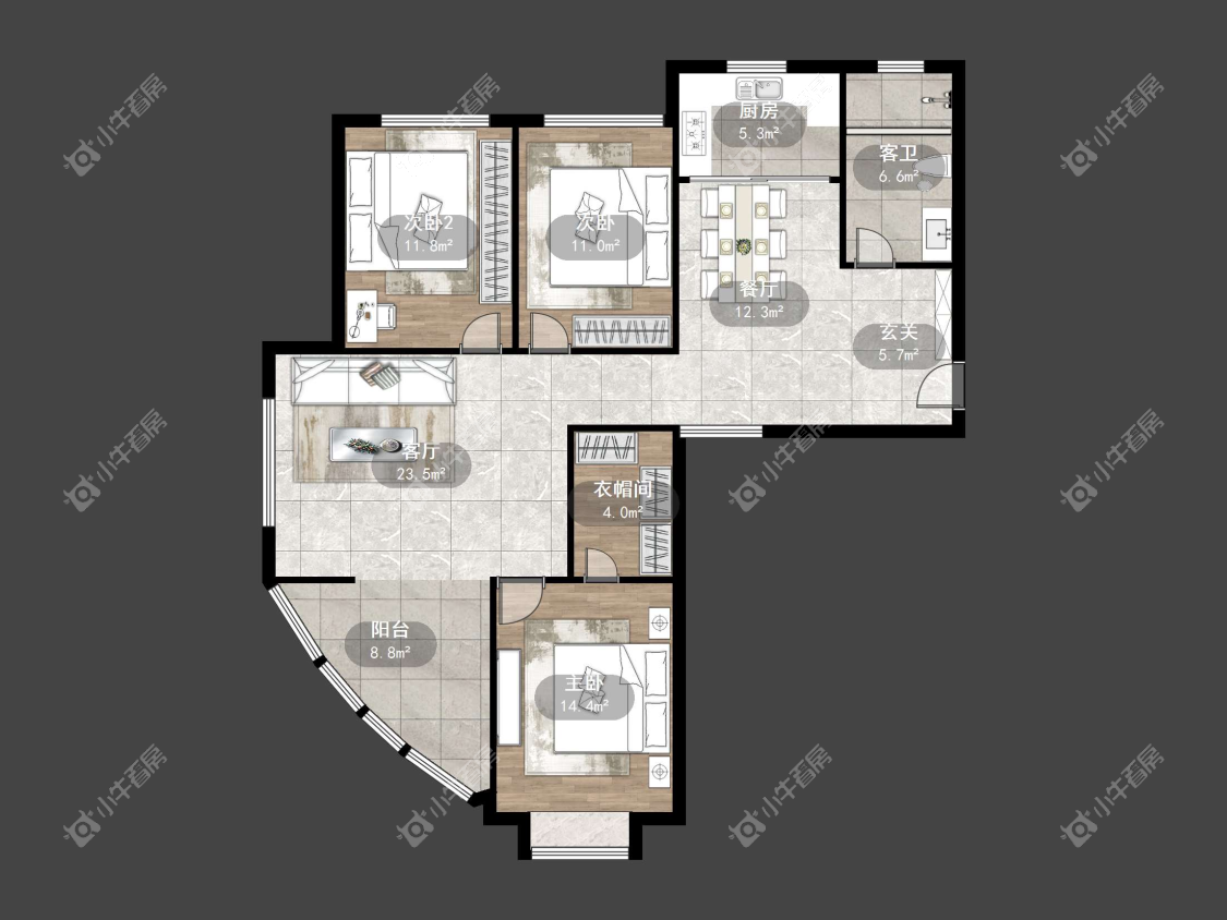 镇江普善人家在售二手房源户型图_小牛看房