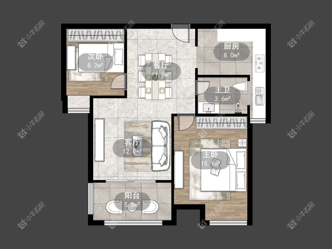 镇江金桥世纪城在售二手房源户型图_小牛看房