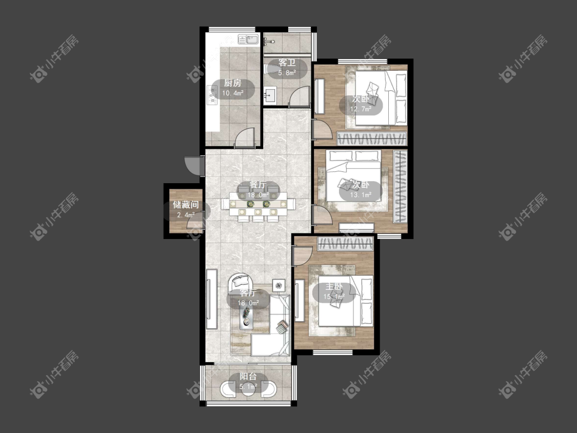 镇江幸福二区在售二手房源户型图_小牛看房