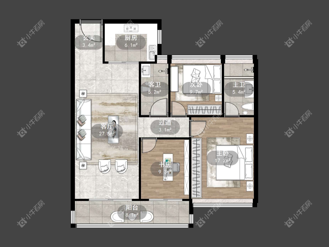 镇江碧桂园樾府在售二手房源户型图_小牛看房