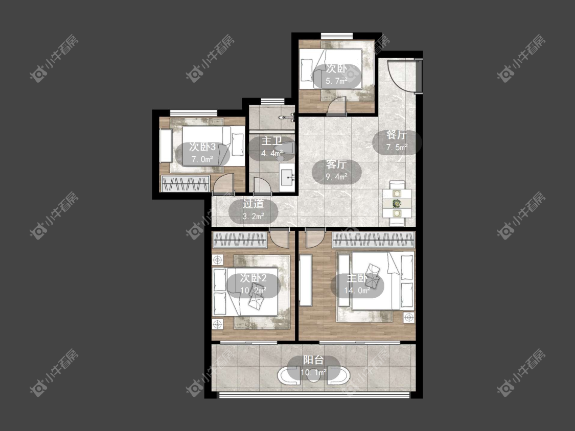 镇江吾悦华府金郡（丹阳）在售二手房源户型图_小牛看房