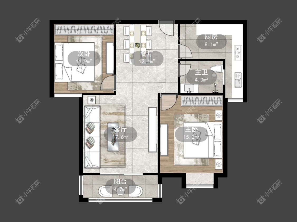 镇江汇金天地在售二手房源户型图_小牛看房