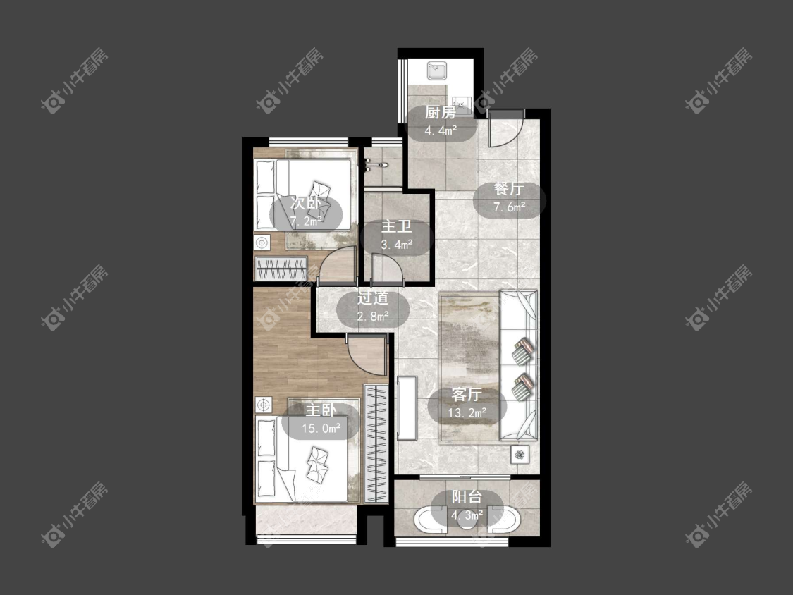 镇江翡翠林花园（天福花园）在售二手房源户型图_小牛看房