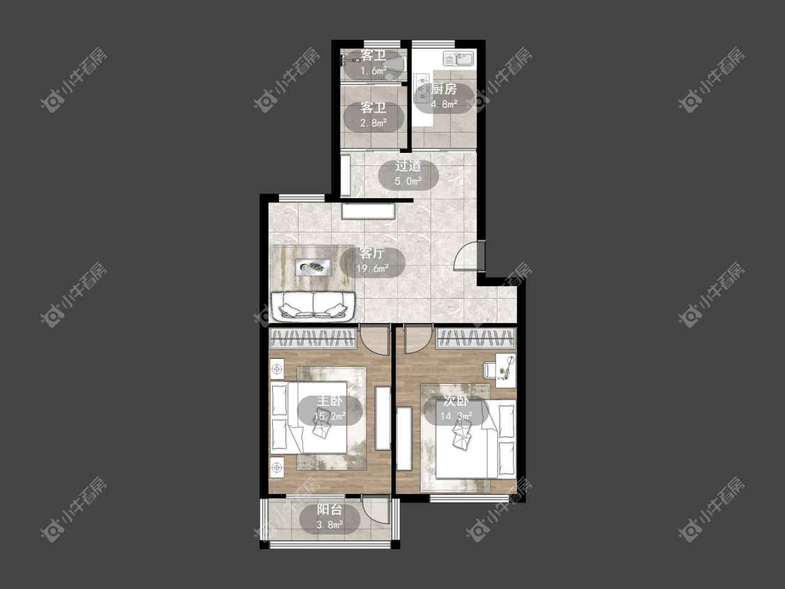 镇江台阳小区在售二手房源户型图_小牛看房