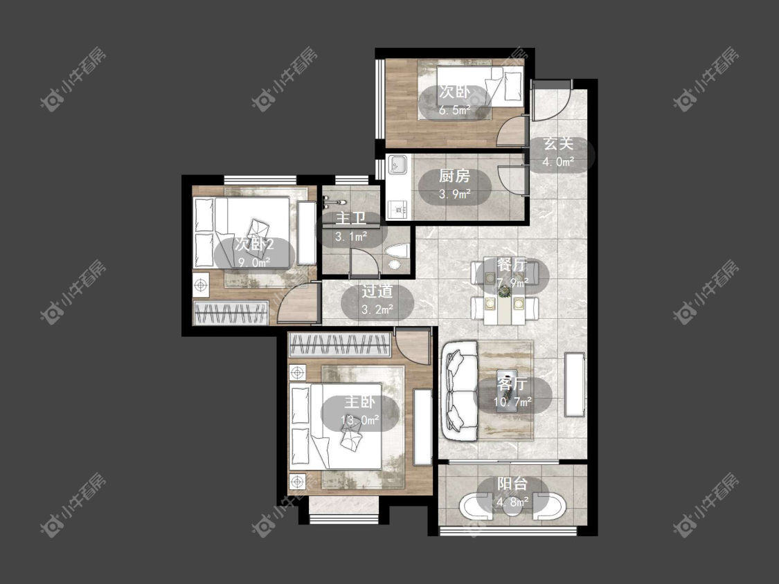 镇江大亚第一城在售二手房源户型图_小牛看房
