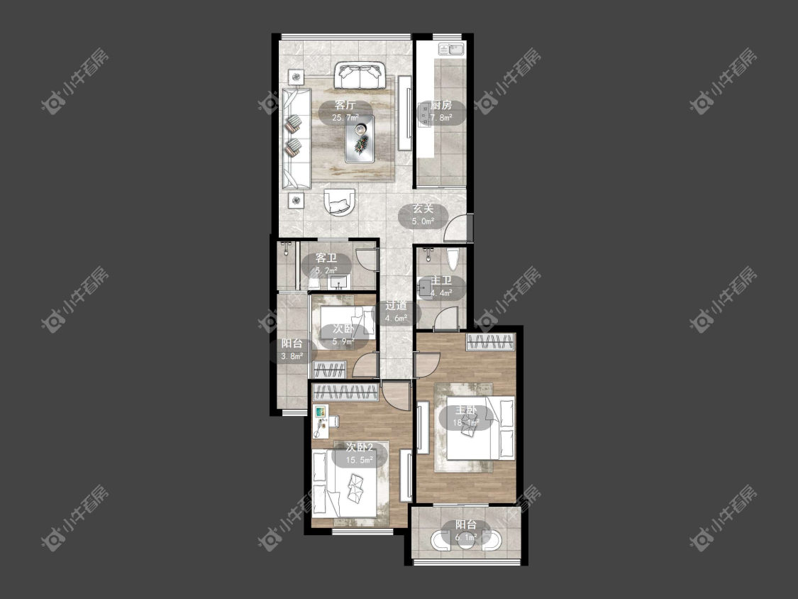 镇江凤翔花园在售二手房源户型图_小牛看房