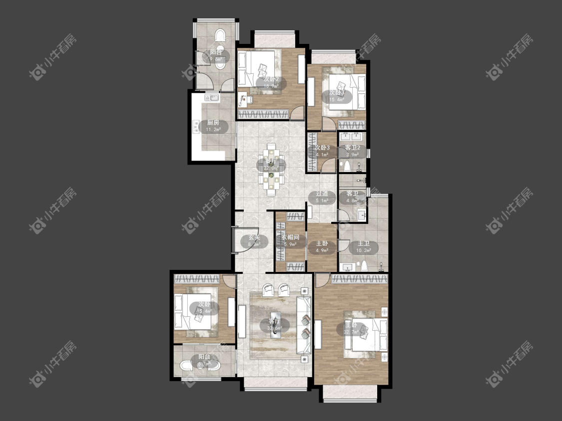 镇江恒大城在售二手房源户型图_小牛看房