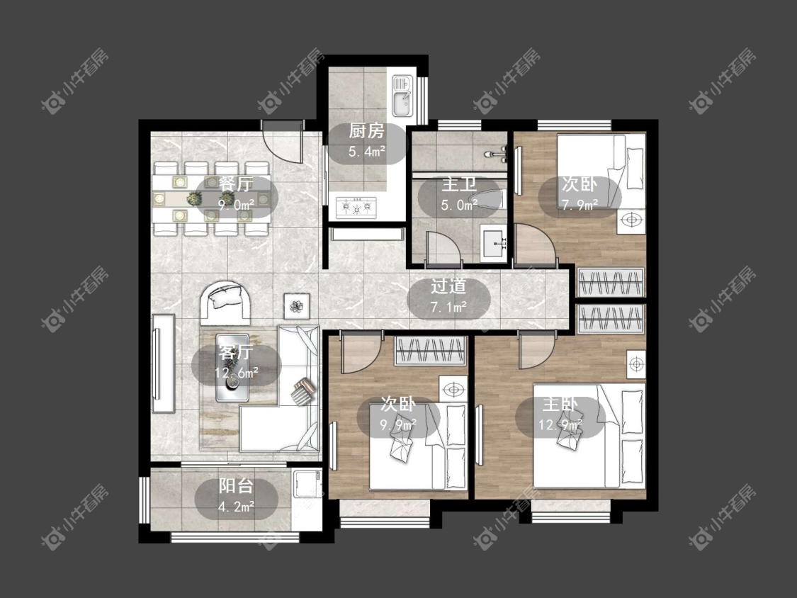 镇江爱家尚城在售二手房源户型图_小牛看房