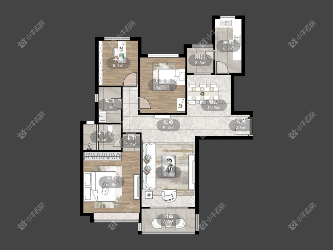 镇江恒大城在售二手房源户型图_小牛看房