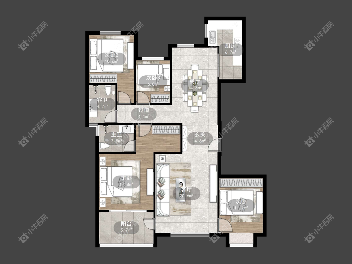 镇江恒大名都二三期在售二手房源户型图_小牛看房