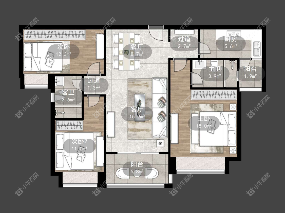 镇江恒大城在售二手房源户型图_小牛看房