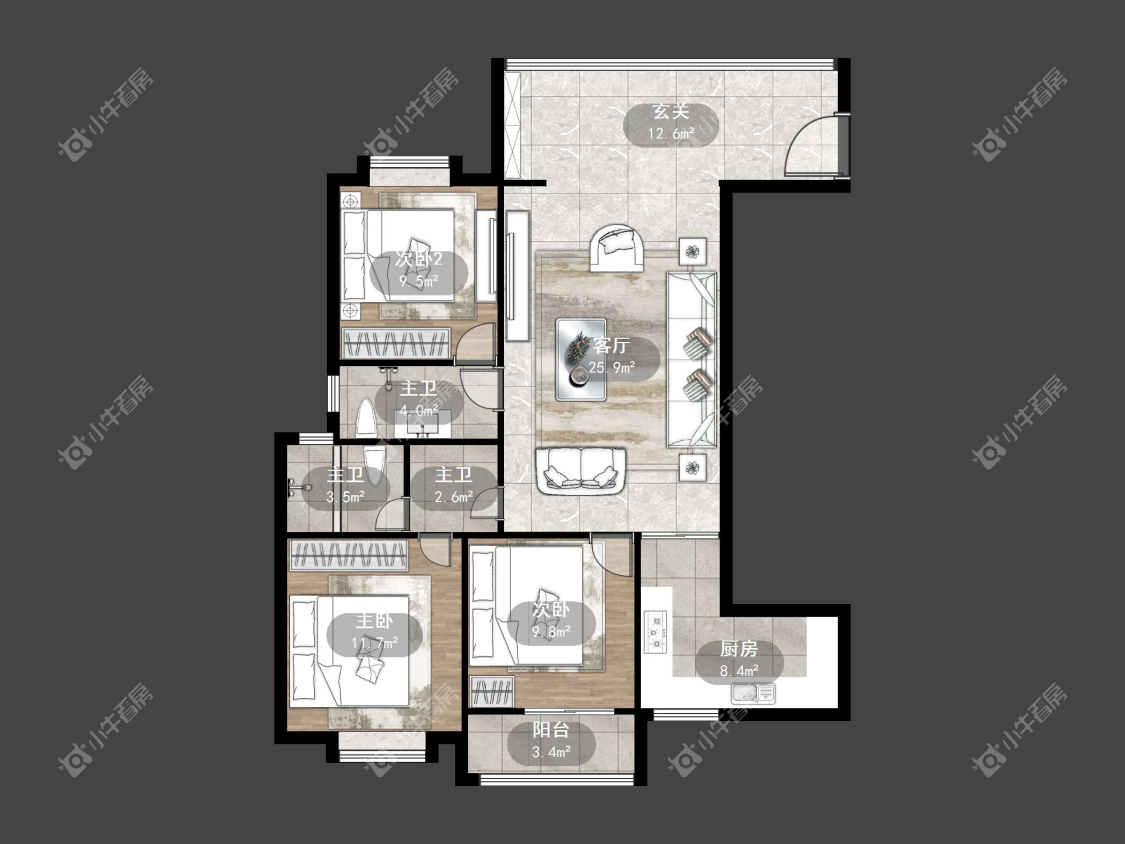 镇江东方盛世在售二手房源户型图_小牛看房