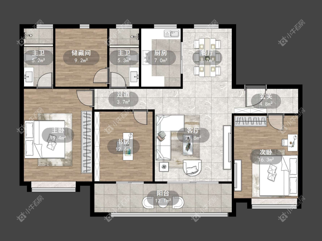 镇江金茂国际社区在售二手房源户型图_小牛看房