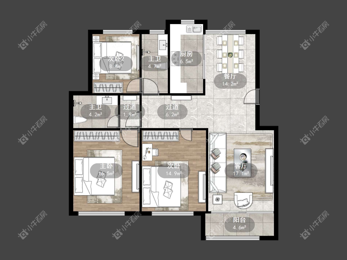镇江江南人家在售二手房源户型图_小牛看房