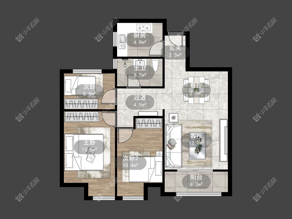 镇江国信宜和在售二手房源户型图_小牛看房