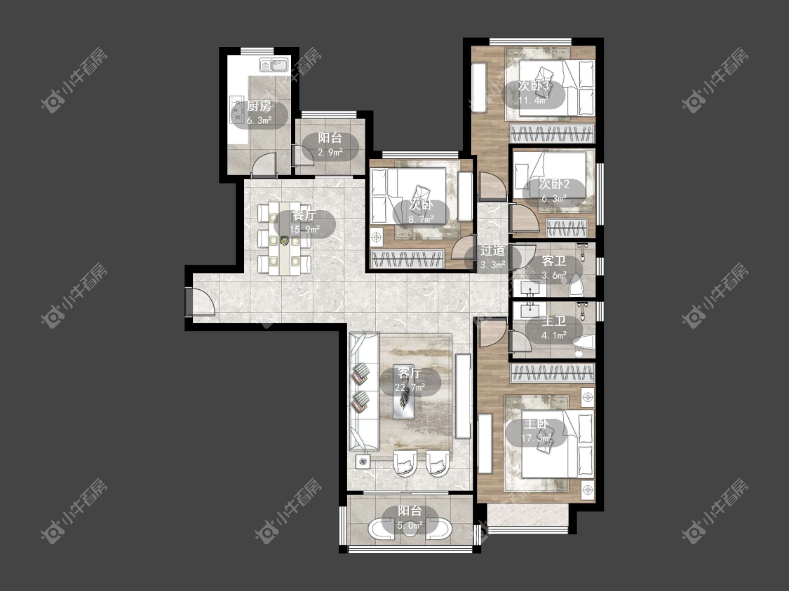 镇江恒大城在售二手房源户型图_小牛看房