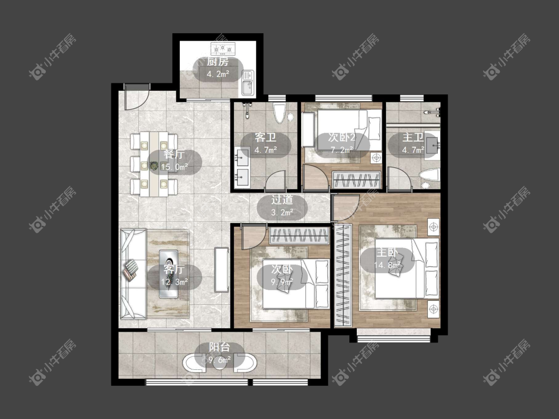 镇江吾悦华府金郡（丹阳）在售二手房源户型图_小牛看房