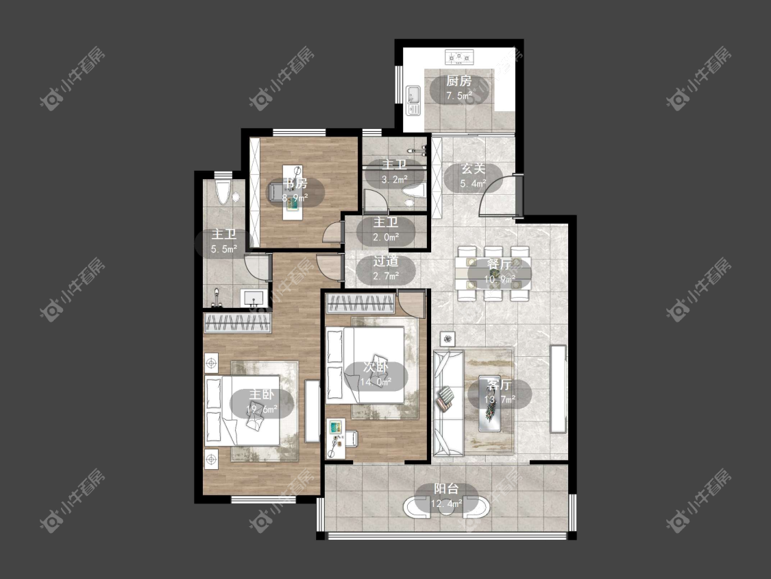 镇江华都翰林府在售二手房源户型图_小牛看房