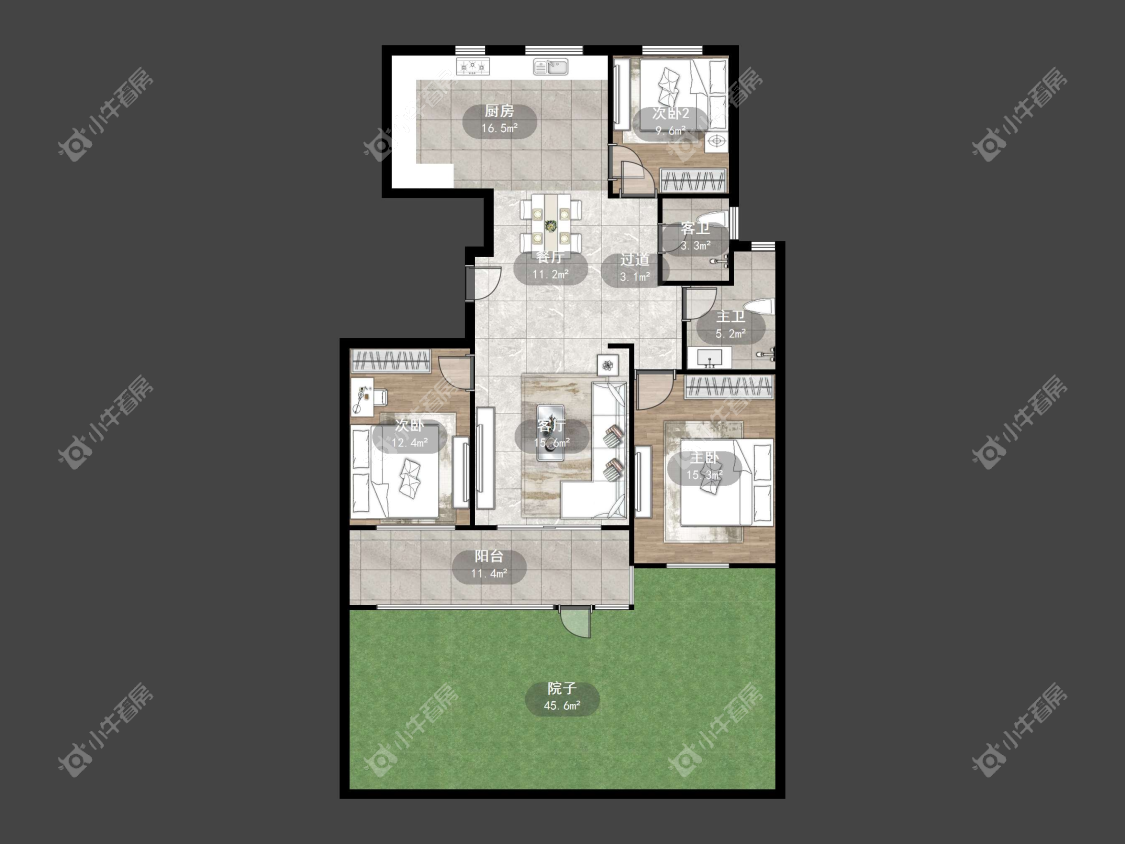 镇江珑蟠里在售二手房源户型图_小牛看房