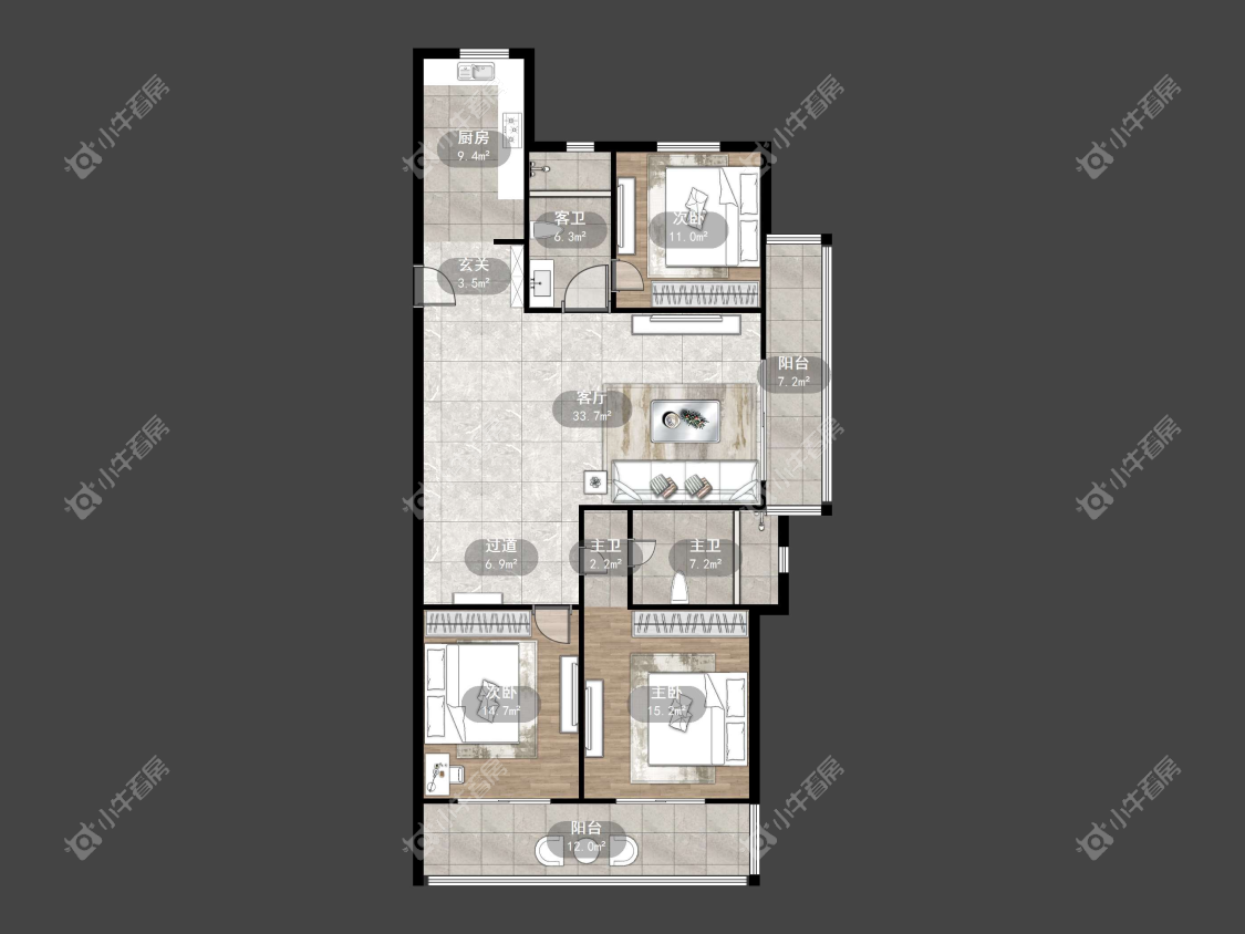 镇江万善上院在售二手房源户型图_小牛看房
