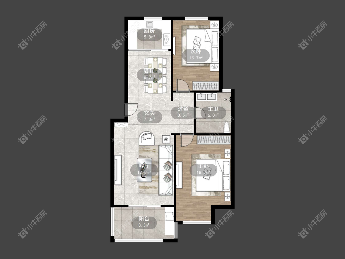镇江滨河凤凰城在售二手房源户型图_小牛看房
