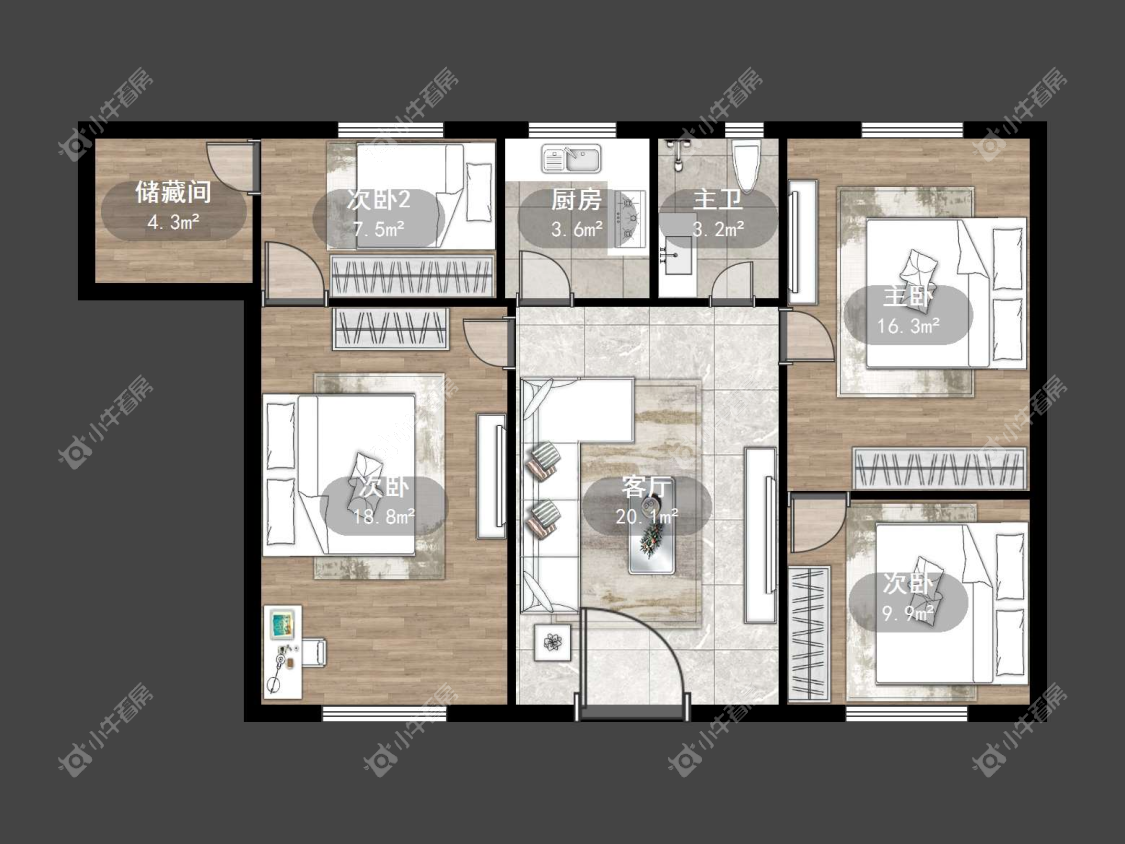 镇江云阳小区在售二手房源户型图_小牛看房