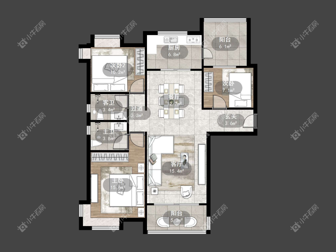 镇江碧桂园在售二手房源户型图_小牛看房